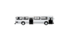MCI Classic City Bus Plain White "Vintage Bus & Motorcoach Collection" 1/87 Diecast Model by Iconic Replicas