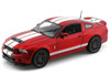 1/18 Shelby Collectibles 2013 Ford Shelby Mustang GT500 (Metallic Red with White Stripes) Diecast Car Model