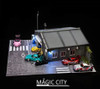 1/64 Magic City Porsche RWB RAUH-Welt Begriff Body Shop Diorama (cars & figures NOT included)