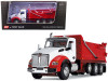 Kenworth T880 Day Cab with Rogue Transfer Dump Body Truck White and Viper Red 1/64 Diecast Model by DCP/First Gear