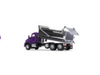 Kenworth T880 Day Cab with Rogue Transfer Dump Body Truck Purple and Chrome 1/64 Diecast Model by DCP/First Gear