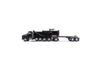 Kenworth T880 Quad-Axle Dump Truck and Rogue Transfer Tandem-Axle Dump Trailer Black 1/64 Diecast Model by DCP/First Gear