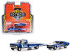 1/64 Greenlight 1969 Ford F-350 Ramp Truck & 1969 Ford Mustang Ford Drag Team Diecast Model Cars