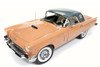1/18 Auto World 1957 Ford Thunderbird Convertible with Removable Silver Bonnet 60th Anniversary Edition (Coral Sand Red) Diecast Car Model