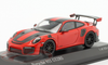 1/43 Minichamps 2018 Porsche 911 (991.2) GT2 RS Weissach Package (Guards Red with Black Rims) Car Model