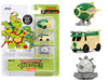 "Teenage Mutant Ninja Turtles" 3 piece Set "Nickelodeon" "Nano Hollywood Rides" Series Diecast Model Cars by Jada