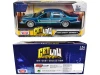 1993 Chevrolet Caprice Lowrider Blue Metallic with Graphics "Get Low" Series 1/24 Diecast Model Car by Motormax