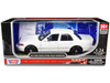 1/24 Motormax 2010 Ford Crown Victoria Police Interceptor Unmarked White "Custom Builder's Kit" Series Diecast Car Model
