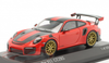 1/43 Minichamps 2018 Porsche 911 (991.2) GT2 RS Weissach Package (Guards Red with Golden Rims) Car Model