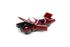 1/18 Auto World 1969 Pontiac Royal Bobcat Grand Prix Model J Matador Red with White Top and Red Interior Diecast Car Model