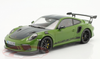 1/18 Minichamps 2019 Porsche 911 (991.2) GT3 RS Weissach Package (Green with Black Hood & Wheels) Car Model