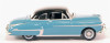 1950 Oldsmobile Rocket 88 Coupe Crest Blue with Black Top 1/87 (HO) Scale Diecast Model Car by Oxford Diecast