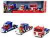 1/32 Jada "Transformers" Optimus Prime Trucks Set of 3 pieces "Hollywood Rides" Series