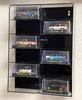 1/64 12-Car Display Case Wall Mount (Black Back with Cover) Version 2