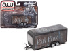 4-Wheel Enclosed Car Trailer Dark Gray with Graphics "Rat Fink" 1/64 Diecast Model by Auto World