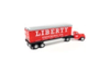 1941-1946 Chevrolet Truck and Trailer Set "Liberty Trucking Co." Red 1/87 (HO) Scale Model by Classic Metal Works