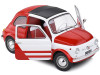 1/18 Solido 1965 Fiat 500 L Robe Di Kappa (Red & White) Diecast Car Model