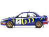 1/18 Kyosho #5 1995 Subaru Impreza Monte Carlo Drivers Carlos Sainz, Luis Moya Diecast Car Model