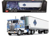 Peterbilt 352 COE 86" Sleeper and 40' Vintage Refrigerated Trailer "Refrigerated Transport Co." Light Blue and White "Fallen Flag" Series 1/64 Diecast Model by DCP/First Gear