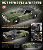 1/18 ACME 1971 Plymouth Hemi Cuda Vinyl Top (Ivy Green) Diecast Car Model