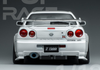 1/12 POPRACE NISSAN R34 GT-R Z-TUNE WHITE with ENGINE Resin Car Model