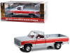 1984 GMC K-2500 Sierra Grande Wideside Pickup Truck Silver Metallic and Red with Red Interior 1/18 Diecast Model Car by Greenlight