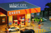 1/64 Magic City ENEOS Theme Gas Station & Showroom Diorama with LED Lights (cars & figures NOT included)