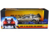 DMC DeLorean Time Machine Stainless Steel "Back to the Future" (1985) Movie 1/18 Diecast Model Car by Sun Star