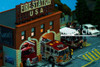 1/64 Magic City US Fire Station & Carmax Service Center Diorama Center (car models & figures NOT included)