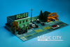 1/64 Magic City US Police Station & Michelin Car care Center Diorama (car models & figures NOT included)