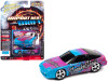 1990 Nissan 240SX Custom Bright Cyan Blue with Magenta Flames "Smoke Show" "Import Hear Drift" Series Limited Edition to 8154 pieces Worldwide 1/64 Diecast Model Car by Johnny Lightning