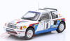 1/24 Ixo 1985 Peugeot 205 Turbo T16 #6 3rd Rally Monte Carlo Peugeot Talbot Sport Timo Salonen, Seppo Harjanne Car Model