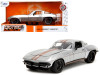 1966 Chevrolet Corvette Silver Metallic with Bronze Stripes "Bigtime Muscle" Series 1/24 Diecast Model Car by Jada