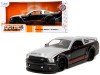 2008 Ford Shelby Mustang GT-500KR Silver and Black with Red Stripes "Bigtime Muscle" Series 1/24 Diecast Model Car by Jada