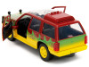 Ford Explorer Red and Yellow with Green Graphics "Jurassic Park" (1993) Movie 30th Anniversary "Hollywood Rides" Series 1/32 Diecast Model Car by Jada