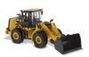 1/64 Diecast Masters Cat 950M Wheel Loader with Log Fork + Bucket Attachment (Comes with 2 Log Poles) Car Model