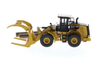 1/64 Diecast Masters Cat 950M Wheel Loader with Log Fork + Bucket Attachment (Comes with 2 Log Poles) Car Model