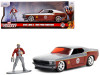 1969 Ford Mustang Silver Metallic and Dark Red and Star Lord Diecast Figure "Marvel Guardians of the Galaxy" "Hollywood Rides" Series 1/32 Diecast Model Car by Jada