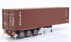 1/24 Solido 40 Feet Container Trailer (Dark Red) Diecast Model