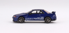 1/64 Mini GT Nissan Skyline GT-R Top Secret VR32 (Metallic Blue) Diecast Car Model