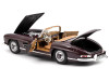 1957 Mercedes-Benz 300 SL Roadster Dark Red 1/18 Diecast Model Car by Norev