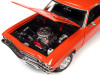 1/18 Auto World 1969 Chevrolet "Nickey" Chevelle Hugger Orange with Black Stripes Diecast Car Model