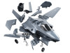 Skill 1 Model Kit F-35 Lightning II Snap Together Painted Plastic Model Airplane Kit by Airfix Quickbuild
