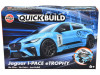 Skill 1 Model Kit Jaguar I-Pace eTrophy Blue Snap Together Painted Plastic Model Car Kit by Airfix Quickbuild