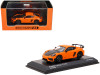Porsche Cayman GT4 RS Pastel Orange with Carbon Hood Limited Edition to 1500 pieces Worldwide 1/64 Diecast Model Car by Minichamps & Tarmac Works