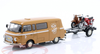 1/43 Schuco Barkas B1000 with Simson S51 & Schwalbe on Trailer Car Model