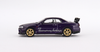 1/64 Mini GT Nissan Skyline GT-R (R34) Tommykaira R-Z (Midnight Purple) Diecast Car Model 