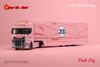 1/64 Star Model Scania 730S V8 Double Deck Gull Wing Transporter (Pink Pig) Diecast Car Model