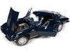 1/18 Auto World 1963 Chevrolet Corvette Split-Window Coupe (Daytona Blue Metallic with Dark Blue Interior) Diecast Car Model