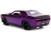 2015 Dodge Challenger SRT Hellcat Purple with Black Stripes "Big Time Muscle" 1/24 Diecast Model Car by Jada